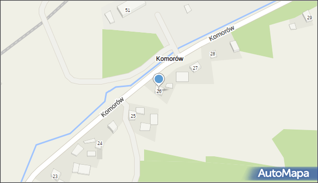 Komorów, Komorów, 26, mapa Komorów