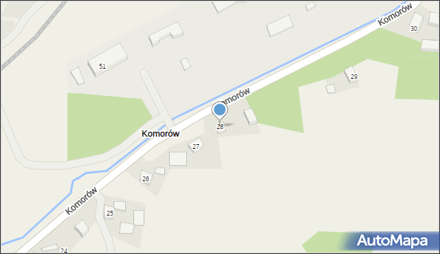 Komorów, Komorów, 28, mapa Komorów