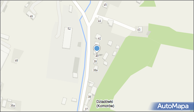 Komorów, Komorów, 40, mapa Komorów