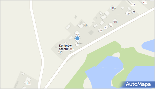 Komorów, Komorów, 17, mapa Komorów