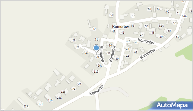 Komorów, Komorów, 27a, mapa Komorów