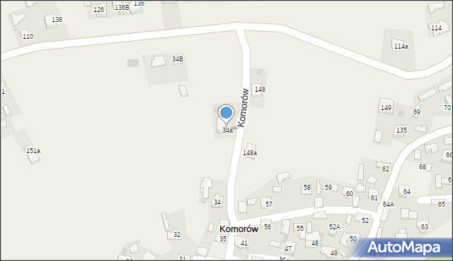 Komorów, Komorów, 34a, mapa Komorów