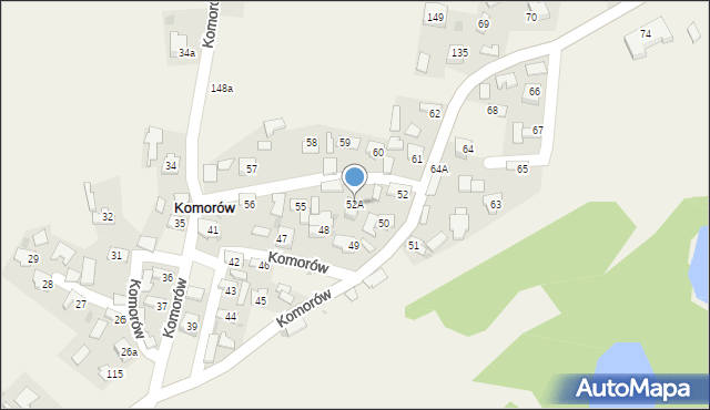 Komorów, Komorów, 52A, mapa Komorów