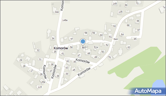 Komorów, Komorów, 55, mapa Komorów