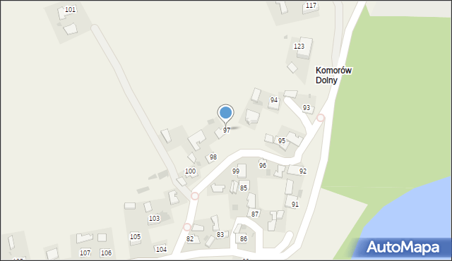 Komorów, Komorów, 97, mapa Komorów