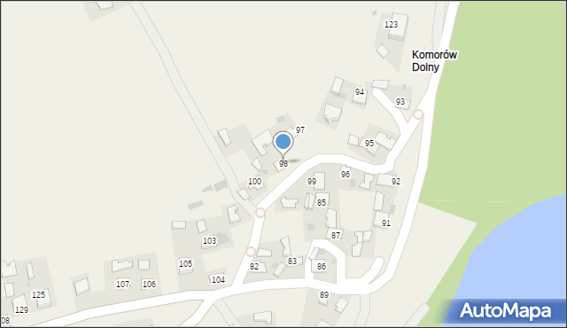 Komorów, Komorów, 98, mapa Komorów