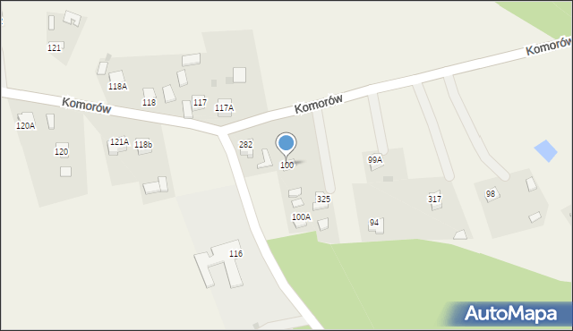 Komorów, Komorów, 100, mapa Komorów