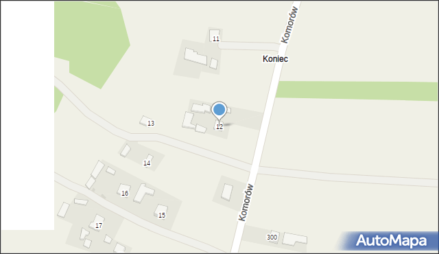 Komorów, Komorów, 12, mapa Komorów