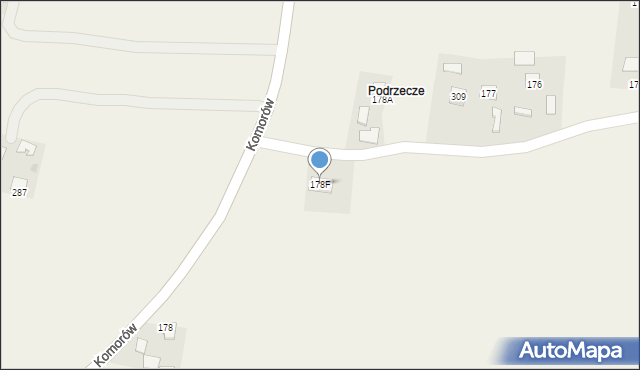 Komorów, Komorów, 178F, mapa Komorów