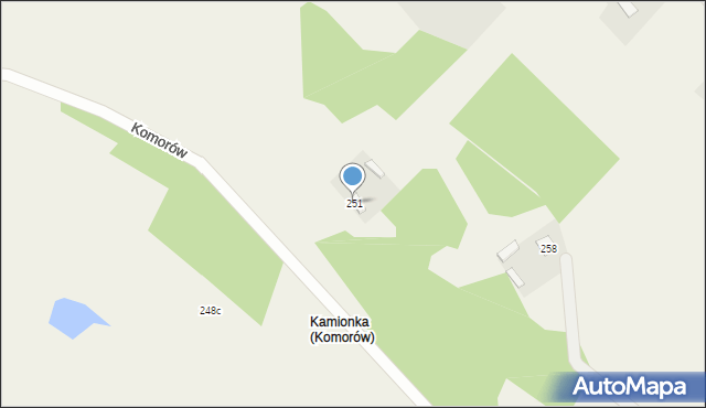 Komorów, Komorów, 251, mapa Komorów