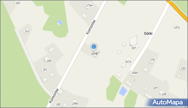 Komorów, Komorów, 307B, mapa Komorów