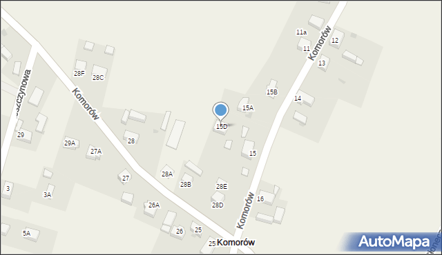 Komorów, Komorów, 15D, mapa Komorów