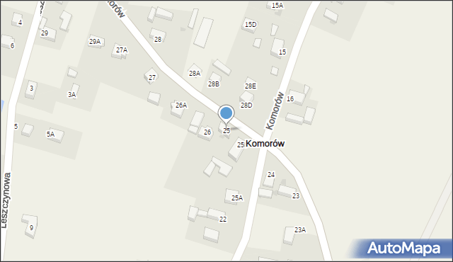 Komorów, Komorów, 25, mapa Komorów