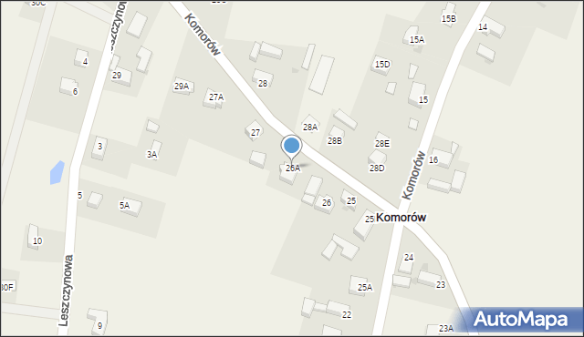 Komorów, Komorów, 26A, mapa Komorów