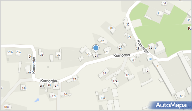 Komorów, Komorów, 24, mapa Komorów