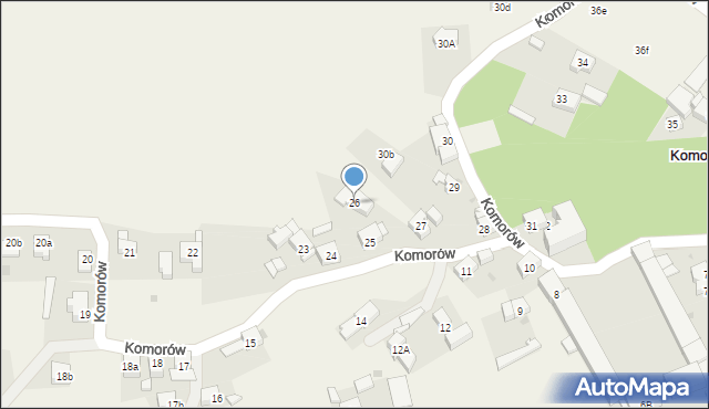 Komorów, Komorów, 26, mapa Komorów