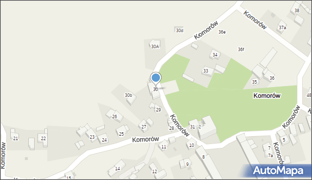 Komorów, Komorów, 30, mapa Komorów