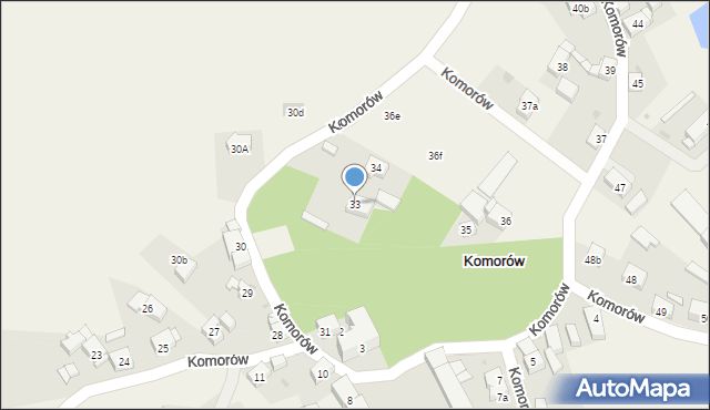 Komorów, Komorów, 33, mapa Komorów