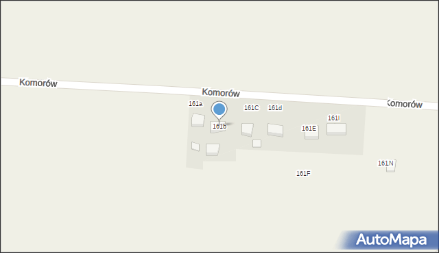 Komorów, Komorów, 161b, mapa Komorów