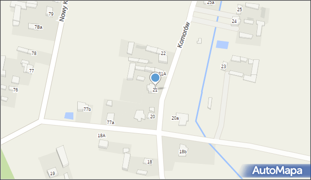 Komorów, Komorów, 21, mapa Komorów