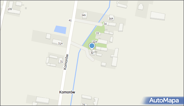 Komorów, Komorów, 32, mapa Komorów