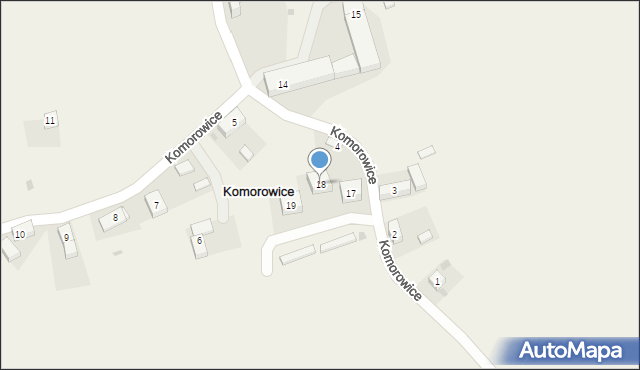 Komorowice, Komorowice, 18, mapa Komorowice