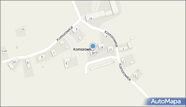 Komorowice, Komorowice, 19, mapa Komorowice