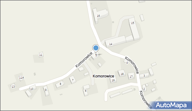 Komorowice, Komorowice, 5, mapa Komorowice