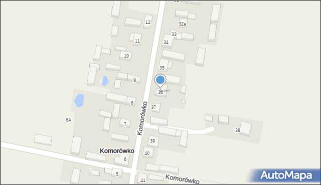 Komorówko, Komorówko, 36, mapa Komorówko