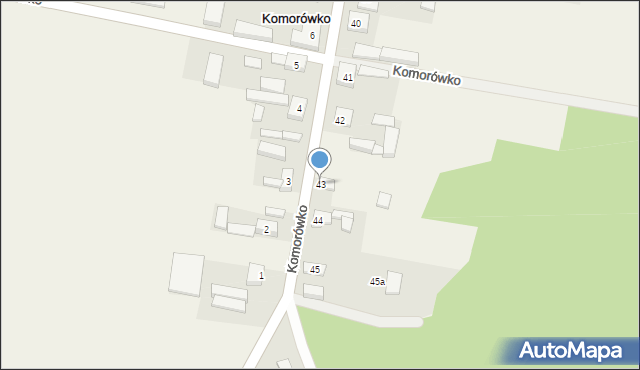 Komorówko, Komorówko, 43, mapa Komorówko