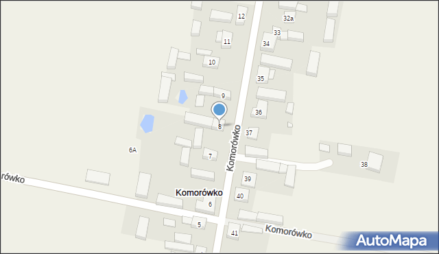 Komorówko, Komorówko, 8, mapa Komorówko