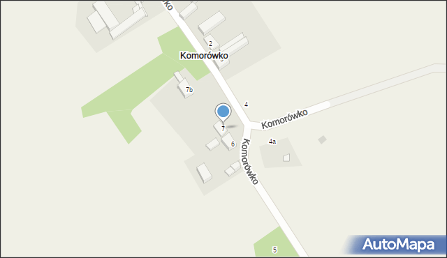 Komorówko, Komorówko, 7, mapa Komorówko