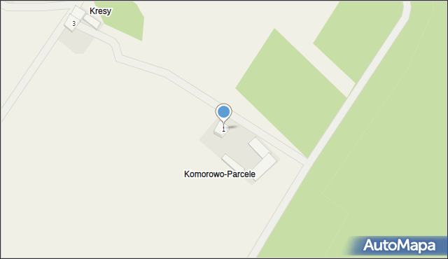 Komorowo, Komorowo, 1, mapa Komorowo
