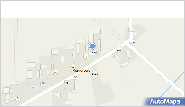 Komorowo, Komorowo, 102, mapa Komorowo
