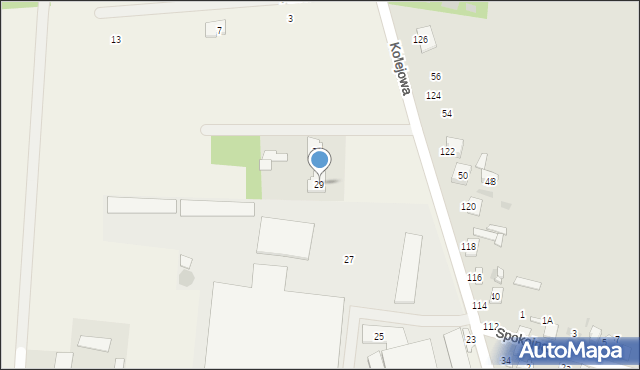 Komorowo, Kolejowa, 29, mapa Komorowo