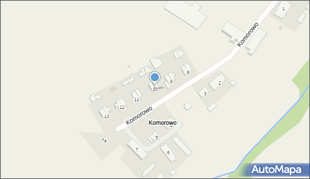 Komorowo, Komorowo, 10, mapa Komorowo