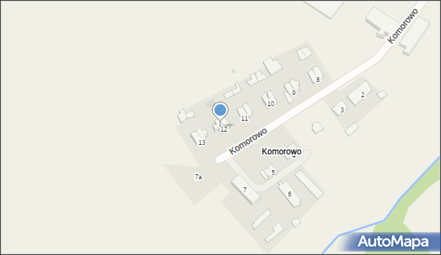 Komorowo, Komorowo, 12/2, mapa Komorowo