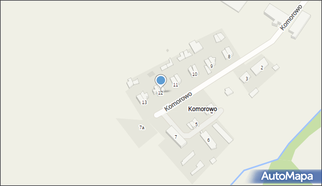 Komorowo, Komorowo, 12, mapa Komorowo