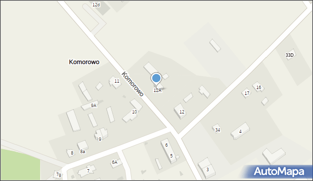 Komorowo, Komorowo, 12A, mapa Komorowo