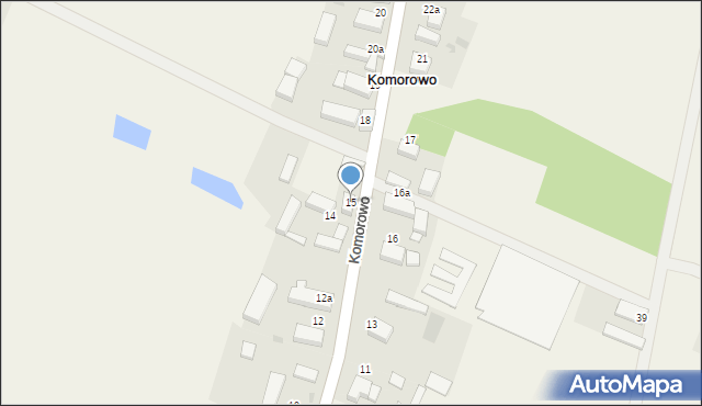 Komorowo, Komorowo, 15, mapa Komorowo