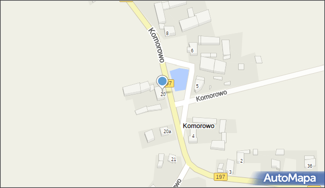 Komorowo, Komorowo, 20, mapa Komorowo