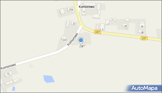 Komorowo, Komorowo, 21B, mapa Komorowo