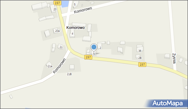 Komorowo, Komorowo, 3, mapa Komorowo