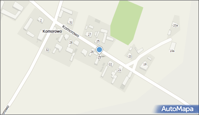 Komorowo, Komorowo, 23, mapa Komorowo