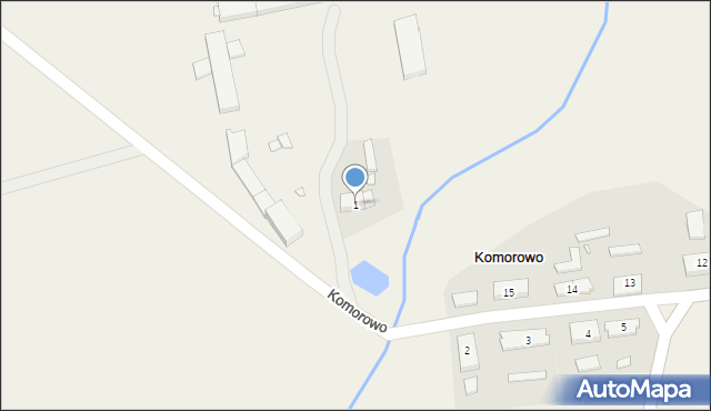 Komorowo, Komorowo, 1, mapa Komorowo