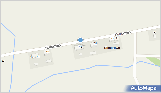 Komorowo, Komorowo, 7/1, mapa Komorowo