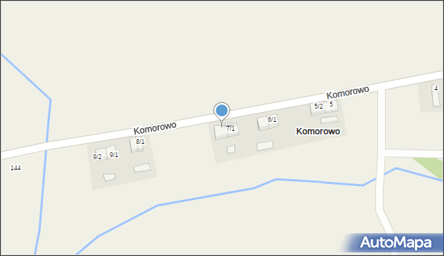 Komorowo, Komorowo, 7/2, mapa Komorowo