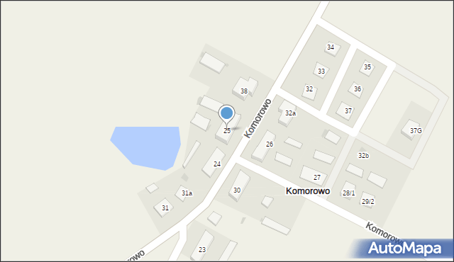 Komorowo, Komorowo, 25, mapa Komorowo