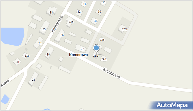 Komorowo, Komorowo, 28/1, mapa Komorowo