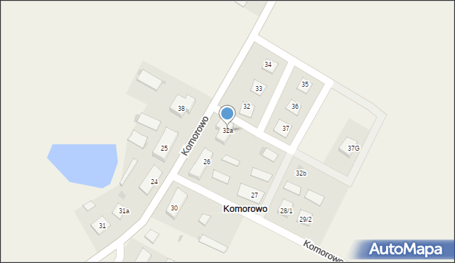 Komorowo, Komorowo, 32a, mapa Komorowo